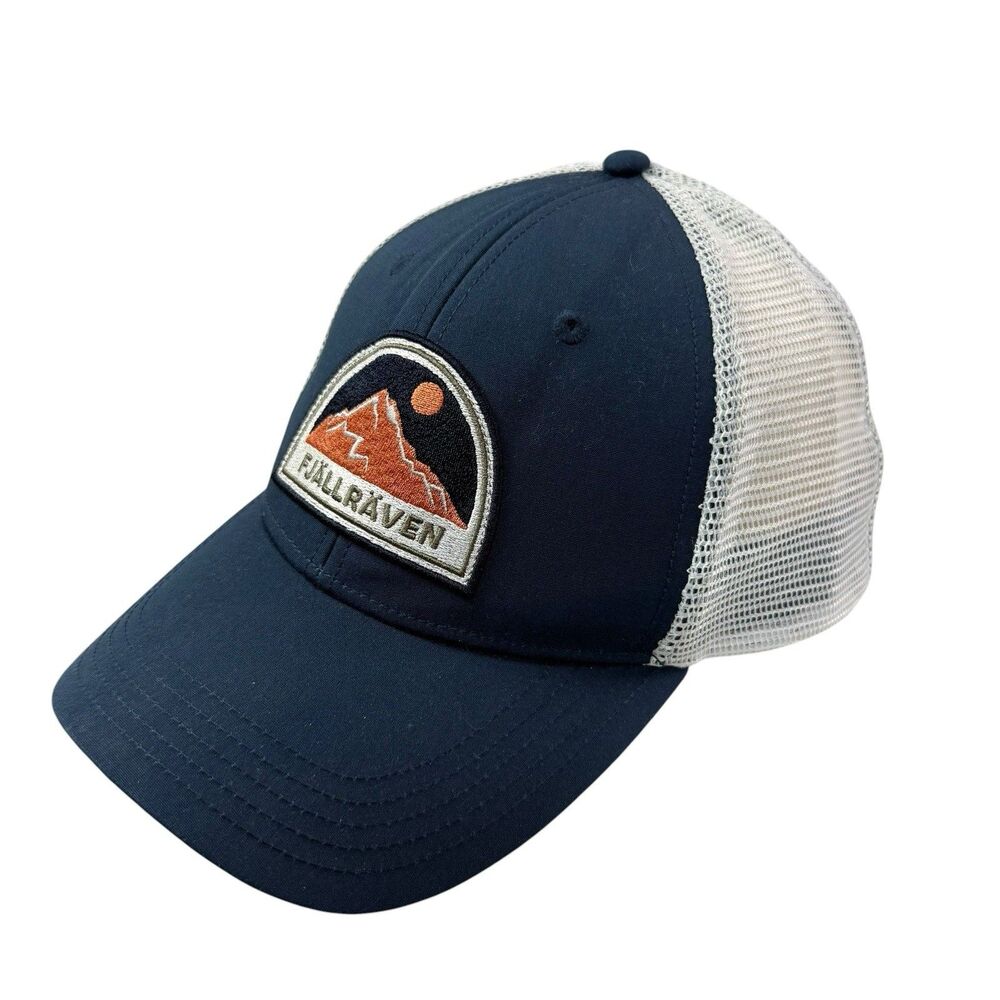 Fjallraven Snapback Trucker L/XL Langtradarkeps Badge Adjustable Hat Navy Blue
